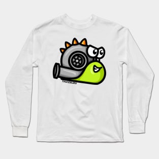 Turbo Snail - Turbosaurus Rex (Green & Orange) Long Sleeve T-Shirt